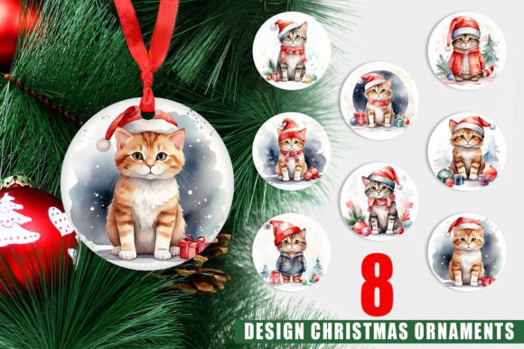 Adorable Ornament Christmas Cat Designs for Your Tree