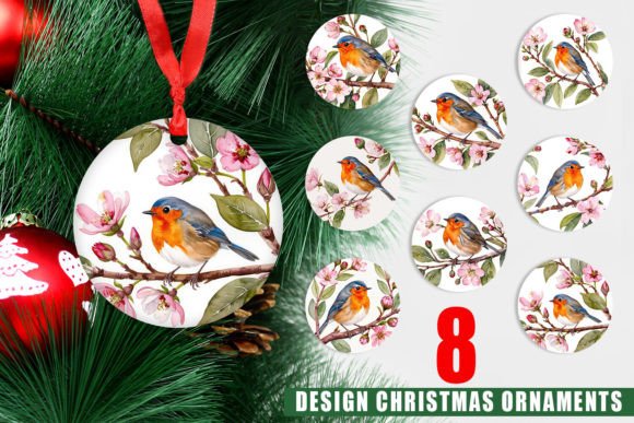 Bringing Nature to Your Holidays with Watercolor Bird Perched Ornaments