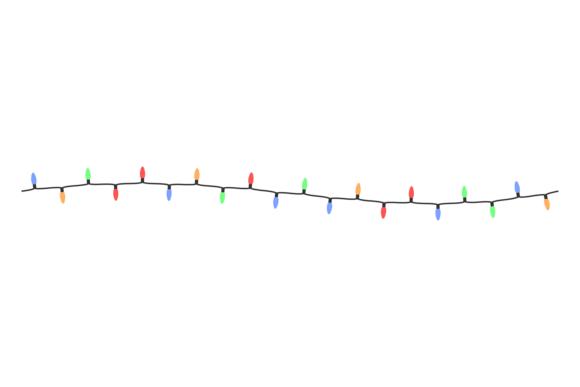 Christmas Lights String: Illuminated Color Garland