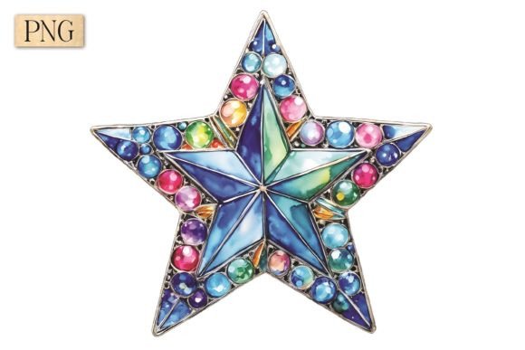 Christmas Star PNG Clipart 2: Vintage Holiday Design