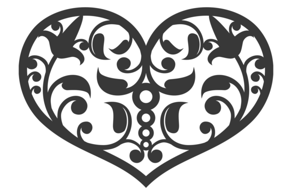 Elevate Designs with Floral Ornament Heart Stencils