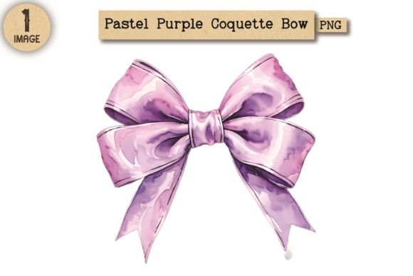 Elevate Designs with Pastel Purple Coquette Bow PNG 15