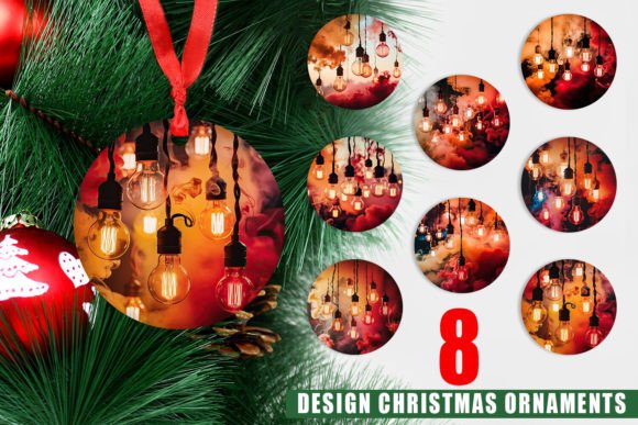 Elevate Your Holiday Decor with Ornament Smoke and Light Bulbs Digital Designs