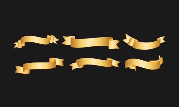 Elevating Brand Perception with the Elegant Golden Ribbon Banner Collection