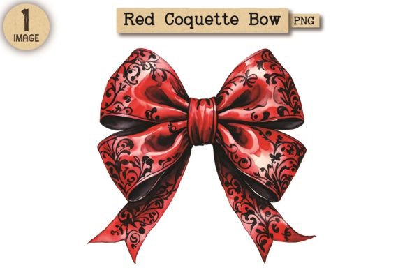 Elevating Digital Design with Vintage Red Coquette Bow PNG Clipart 12