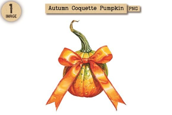Embrace the Season with Autumn Coquette Pumpkin PNG Clipart 1