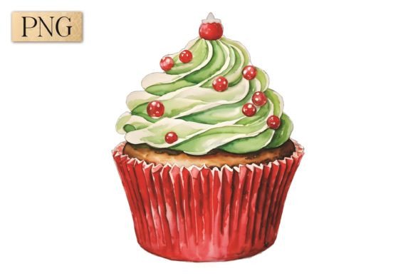 Evaluating Christmas Cupcake PNG Clipart 8 for Holiday Design Projects