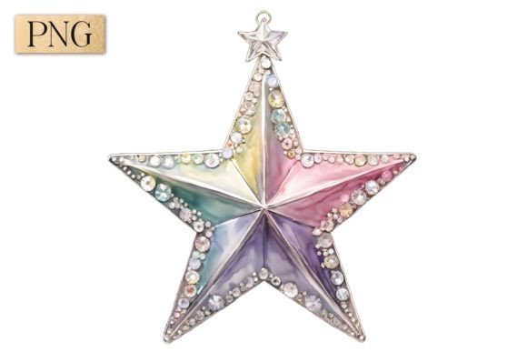 Evaluating Pastel Christmas Star PNG Clipart 5 for Soft Holiday Design Projects