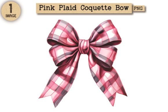 Evaluating the Design Utility of Pink Plaid Coquette Bow Clipart PNG 2