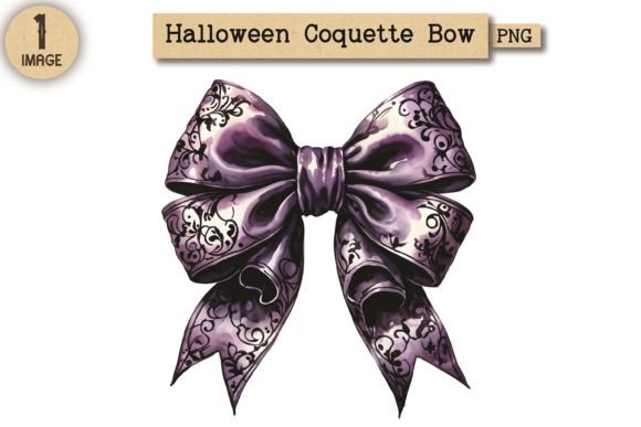 Halloween Coquette Bow PNG Clipart 2: A Gothic Parisian Gem