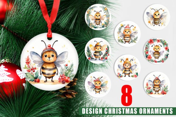 Ornament Christmas Bee: Festive Design Assets