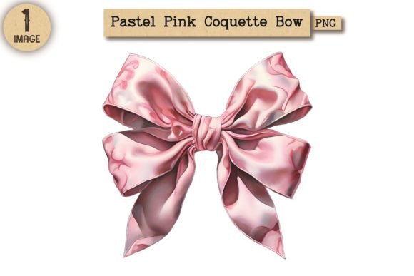 Pastel Pink Coquette Bow Clipart PNG 14