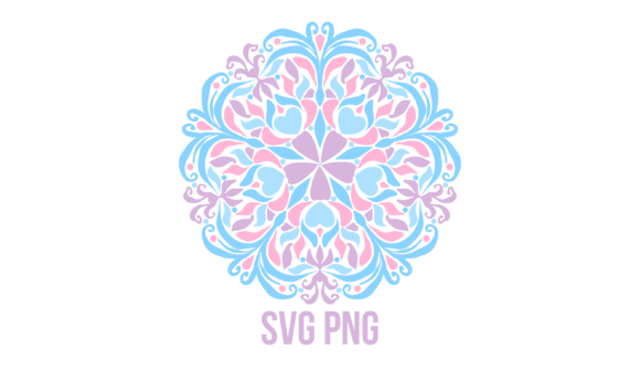 Pastel Round Floral Pattern: Soft Symmetry for Design