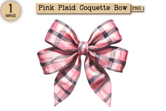 Pink Plaid Coquette Bow 11: A Versatile Design Asset
