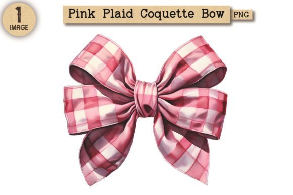 Pink Plaid Coquette Bow Clipart PNG 4 Guide