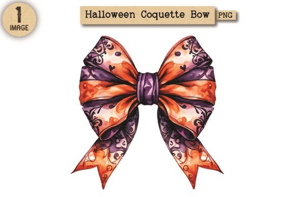 Spooky Cute: Halloween Coquette Bow PNG Clipart
