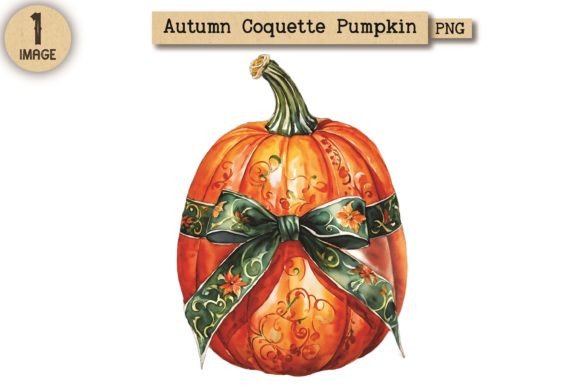 Strategic Aesthetic Integration: Leveraging Autumn Coquette Pumpkin PNG Clipart 11 for Brand Differentiation