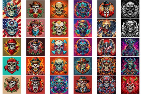 Unlock Creative Potential with 103 Skull Vectors