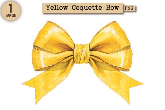 Unlocking the Charm of Vintage Yellow Coquette Bow PNG 17 for Your Creative Projects