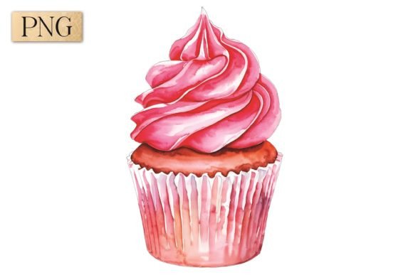 Valentine's Day Cupcake PNG Clipart 1: A Sweet Design Asset